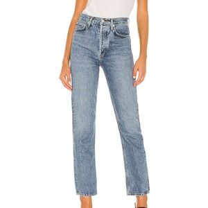 Agolde Blue Straight Leg Jeans